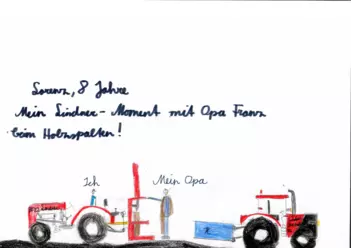 Mit Opa Franz und den Lindners beim Holzspalten