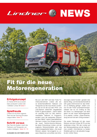 Lindner News Oktober 2019