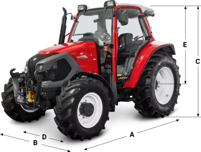 Dimensions Lintrac 75 LS Dimensions Lintrac 75 LS